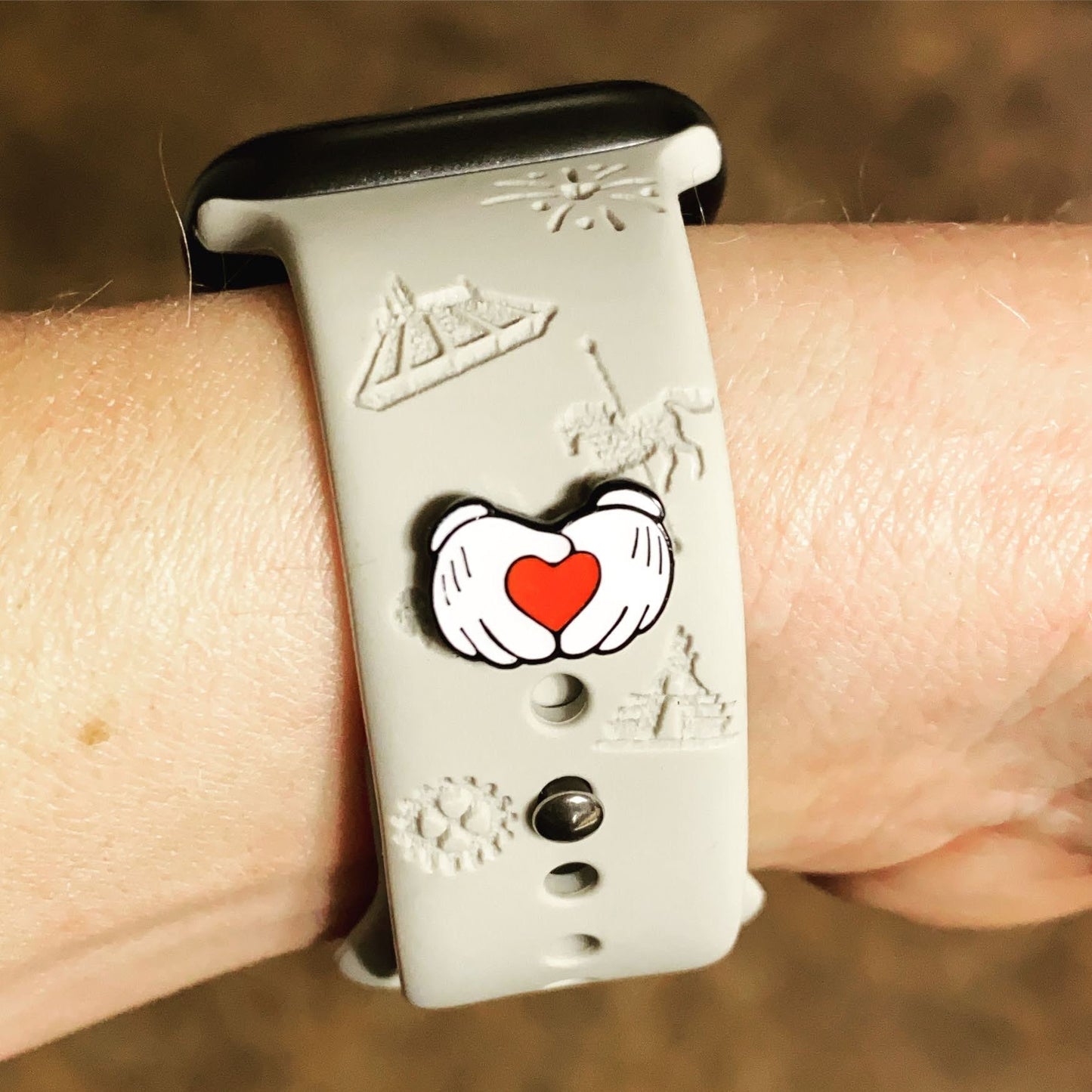 Disney Inspired Watch Charm // Mickey Glove Heart Band Charm // Disney Inspired Watch Band Charm